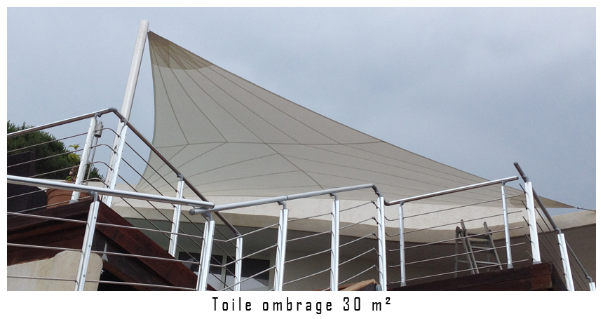 toile ombrage 30m²